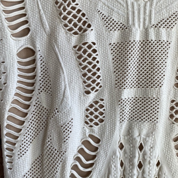 Bebe cream tight mini dress size M/L - Picture 3 of 5